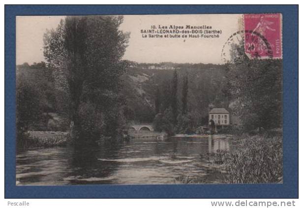 CP CIRCULEE 1932 - LES ALPES MANCELLES - SAINT LEONARD DES BOIS - LA SARTHE ET BUTTE DE HAUT-FOURCHE - Saint Leonard Des Bois