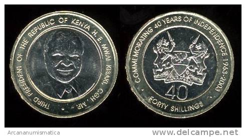 KENYA/KENIA  40  SHILLINGS  BIMETALICA  2.003  KM#33  SC/UNC   DL-5794 - Kenya