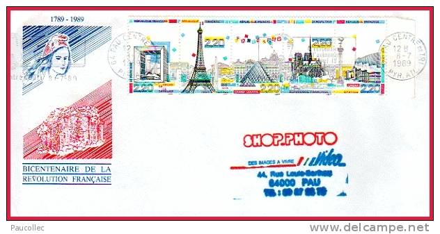 PANORAMA DE PARIS. Bicentenaire De La Révolution. A Circulé Le 8-7-1989 - 1961-....