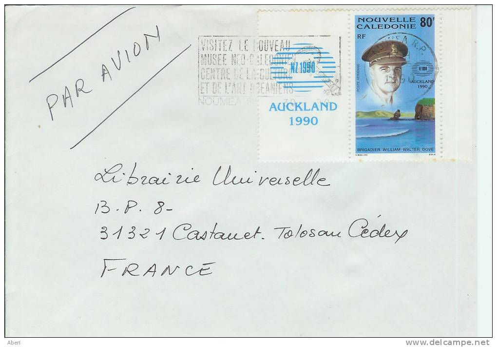 3090 PA 270 - NOUMEA - NOUVELLE CALEDONIE - VIGNETTE AUCKLAND 1990 - Cartas & Documentos