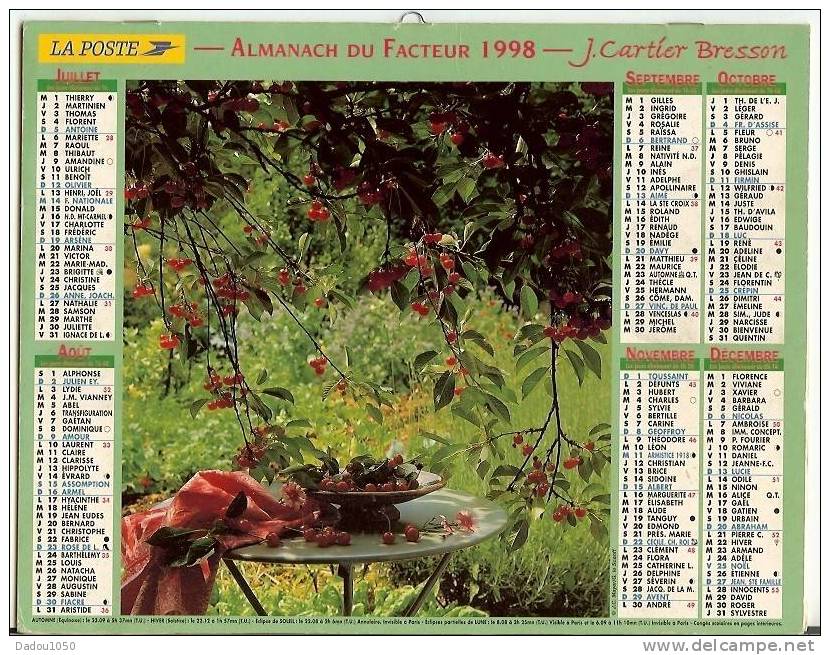 ALMANACH DU FACTEUR Rhone 1998  J Cartier Bresson - Big : 1991-00