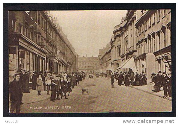 Early Postcard Crowds & Shops Milsom Street Bath Somerset - Ref B105 - Bath