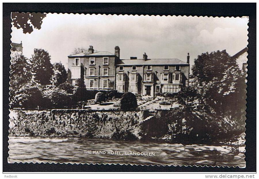 Real Photo Postcard The Hand Hotel Llangollen Denbigh Wales - Ref B105 - Denbighshire