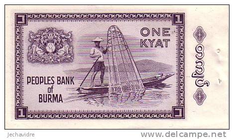 BIRMANIE  1 Kyat Non Daté (1965)   Pick 52     ***** QUALITE  XF ***** - Myanmar