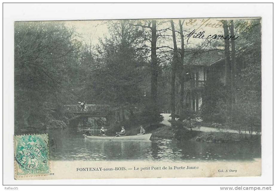 FONTENAY SOUS BOIS - Le Petit Pont De La Porte Jaune (barque) - Fontenay Sous Bois