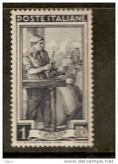 RE163 - REPUBBLICA (1955)  : N. 755 ** Italia Al Lavoro - 1946-60: Mint/hinged