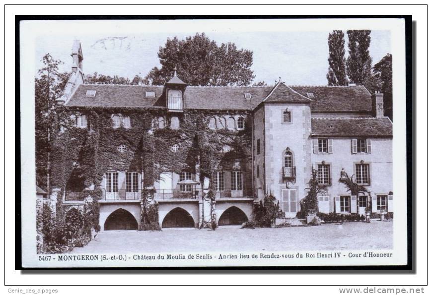 91 MONTGERON, Château Moulin De Senlis, Cour D'honneur, CPA Voyagé En 1939, Impr Delboy - Montgeron