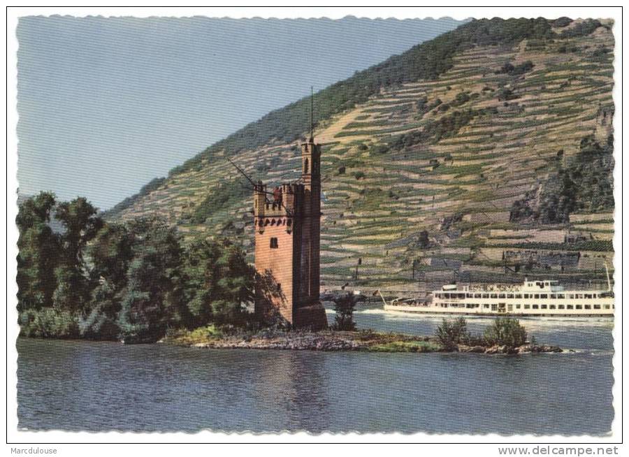 Bingen. Burg Rheinstein Am Rhein Zwischen Bingerbrücke Und Tingshausen. Mäuseturm. - Bingen