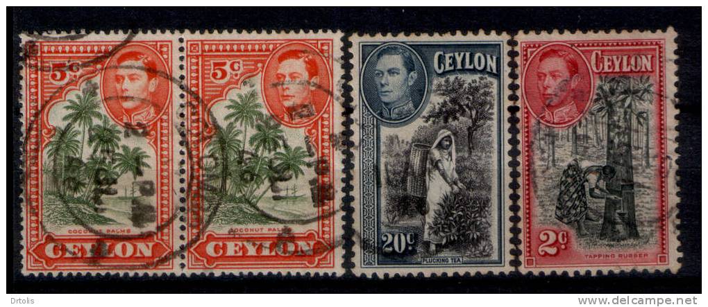 CEYLON / 16 OLS USED STAMPS / VF / 3 SCANS . - Ceylon (...-1947)