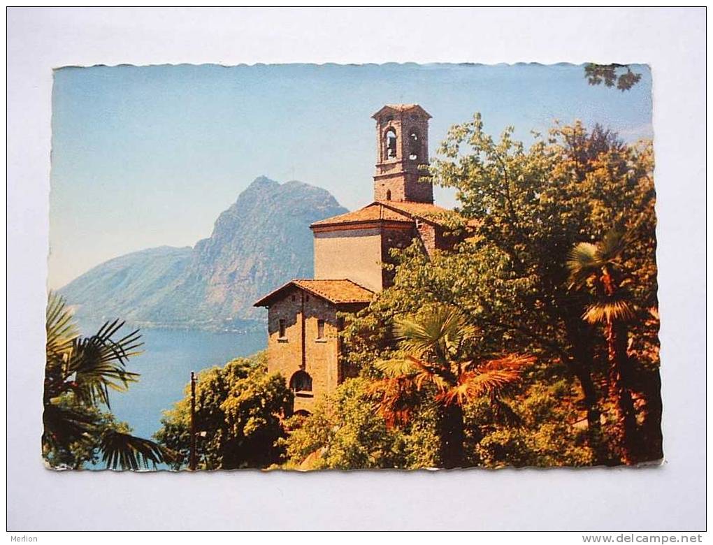 Lugano - Castagnola La Chiesa E Il Monte S.Salvatore     TI- CH 1950-60´s   VF  D21208 - Agno