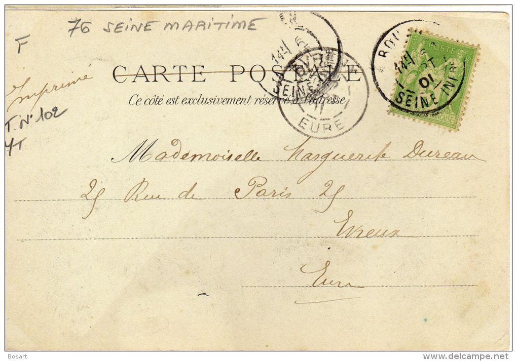 CPA France Rouen Dept.76 Pont Boïeldieu - 1876-1878 Sage (Type I)