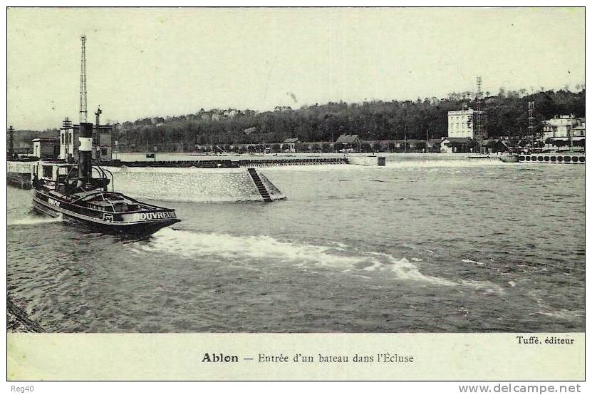 D94 - ABLON - Entrée D'un Bateau Dans L'Ecluse - Ablon Sur Seine
