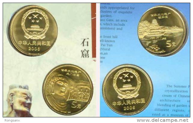 2006 CHINA HERITAGE COMM.COIN(V):LONG MEN GROTTOS & SUMER PALACE 2V IN FOLDER - Chine
