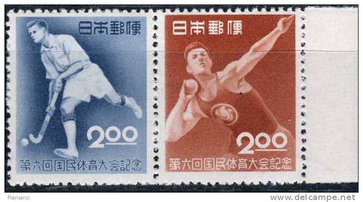 PIA - JAP - 1951 : 6° Rencontre Sportive Nationale à Hiroshima - (Yv 496-97) - Neufs