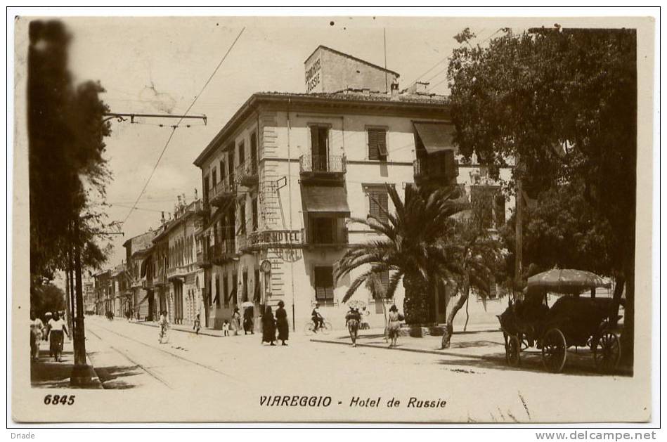 FOTO-CARTOLINA DI VIAREGGIO-HOTEL DE RUSSIE-ANIMATA- - Viareggio