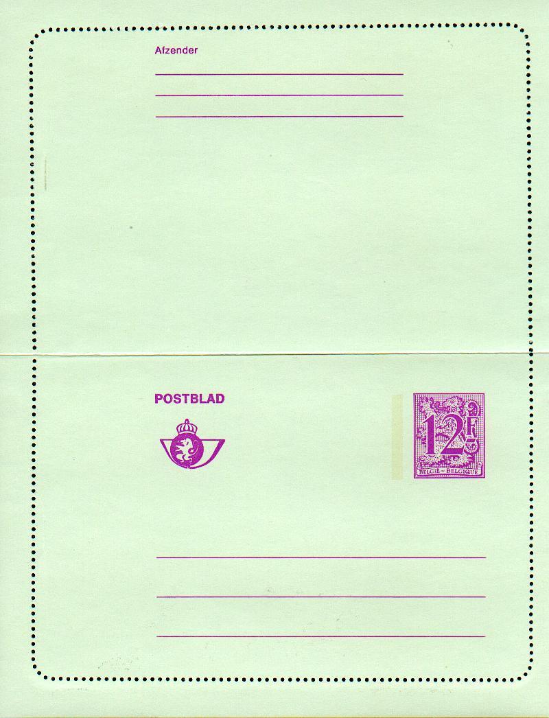 AP - Entier Postal - Carte-lettre N° 50 - Chiffre Sur Lion Héraldique Avec Banderole - 12,00 Fr Violet - N - Bande Phosp - Postbladen