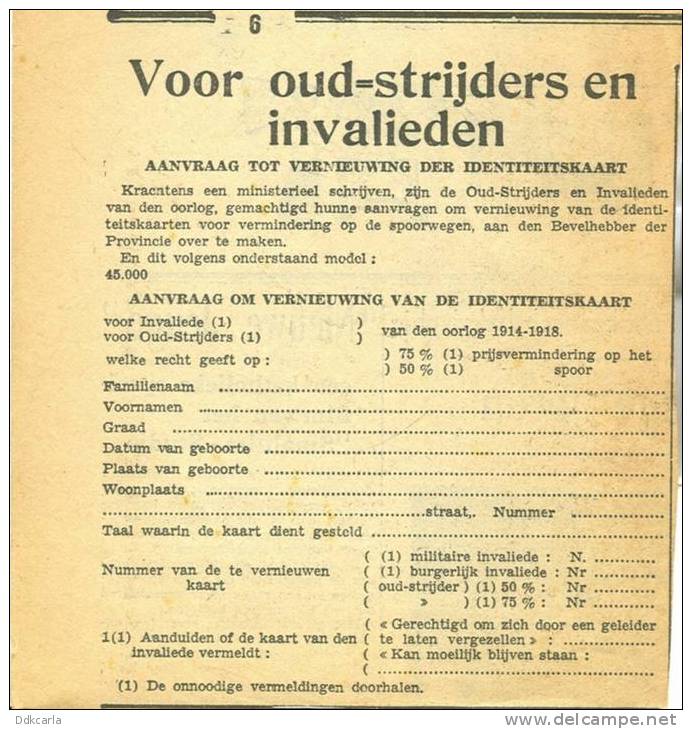 Oud Krantenknipsel 1938 - Militair - Voor Oud=strijders En Invalieden - Autres & Non Classés