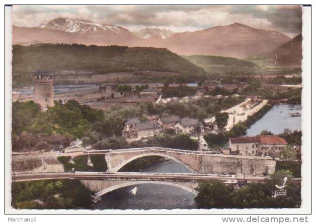 ISERE . PONT DE CLAIX . LES DEUX PONTS EN AVION AU DESSUS ..MODERNE - Claix