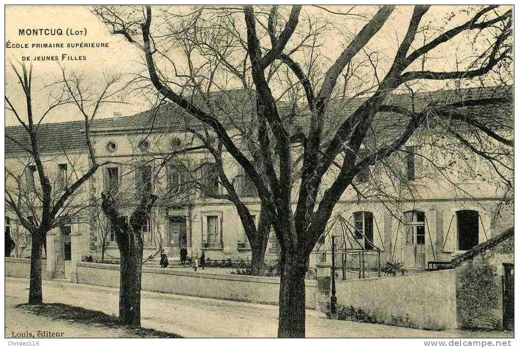 46 MONTCUQ Ecole Primaire Supérieure De Jeunes Filles  Beau Plan  1911 - Montcuq