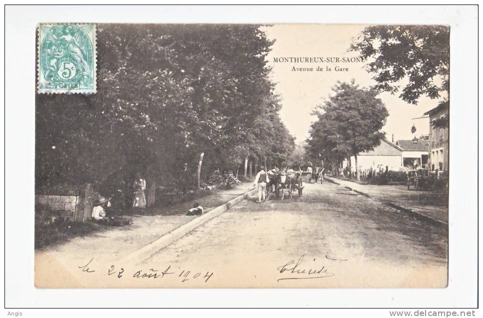 CPA---88----  Monthureux Sur Saone-----AVENUE De La GARE----ATTELAGE - Monthureux Sur Saone