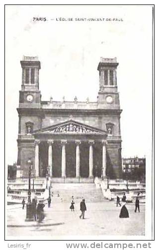 CPA - PARIS - L'EGLISE SAINT VINCENT DE PAUL - PRECURSEUR - ANIMEE - Arrondissement: 17