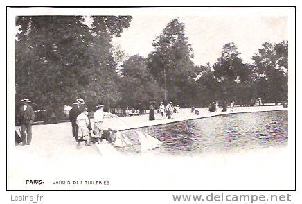 CPA - PARIS - JARDIN DES TUILERIES - PRECURSEUR - ANIMEE - ENFANTS - PETITS VOILIERS - Arrondissement: 17