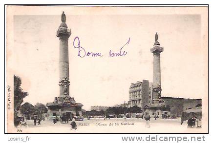 CPA - PARIS - PLACE DE LA NATION - 221 - PRECURSEUR - B. F. - ANIMEE - Paris (17)