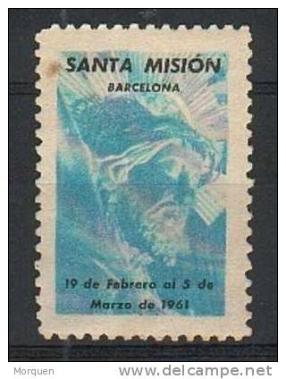 Viñeta BARCELONA Santa Mision 1961 - Errors & Oddities