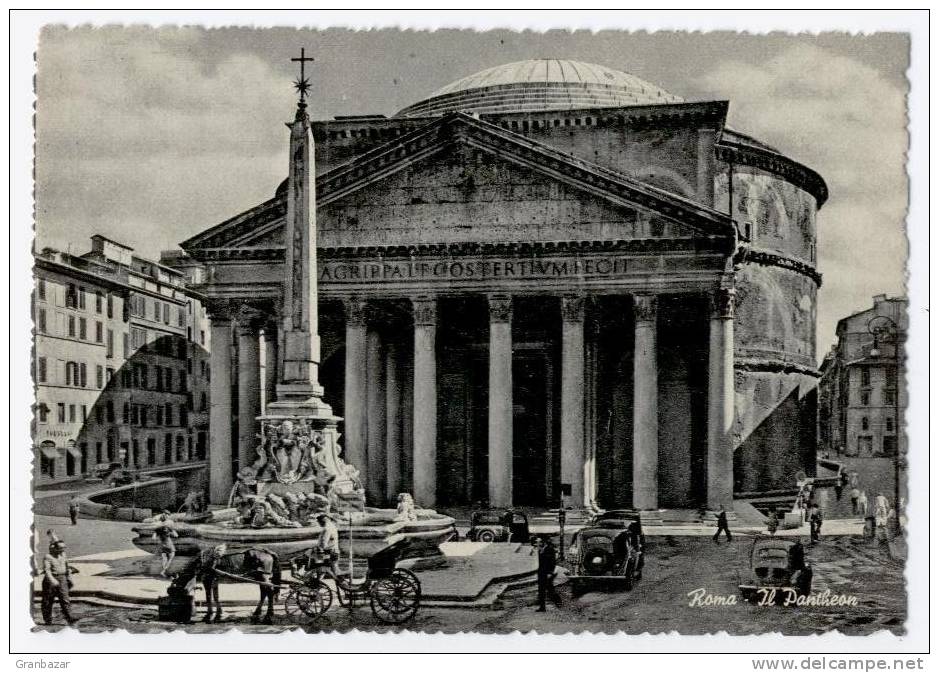 ROMA, " IL PANTHEON ", B/N, ANIMATA - Pantheon