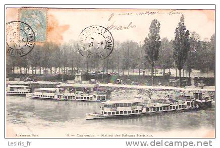 CPA - CHARENTON - 8 - STATION DES BATEAUX PARISIENS - PRECURSEUR - P. MARMUSE - PARIS - - Charenton Le Pont