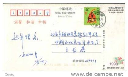Motorbike  , Lubricating Oil  Of Jinan Refinery Ad.   Pre-stamped Card , Postal Stationery - Moto