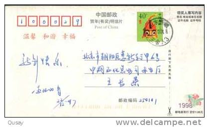 Motorbike  , Lubricating Oil  Of Jinan Refinery Ad.   Pre-stamped Card , Postal Stationery - Motorbikes