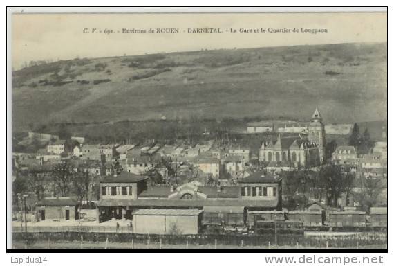 397 F/ CPA DARNETAL (76)  LA GARE ET LE QUARTIER DE LONGPAON - Darnétal