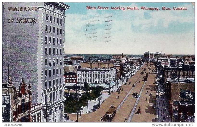 CANADA - WINNIPEG - MAIN STREET,  LOOKING NORTH, MAN - Winnipeg
