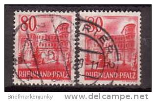 2484) Frz. Rheinland-Pfalz Mi.Nr.40y Typ VI+VII Gestempelt - Rhine-Palatinate