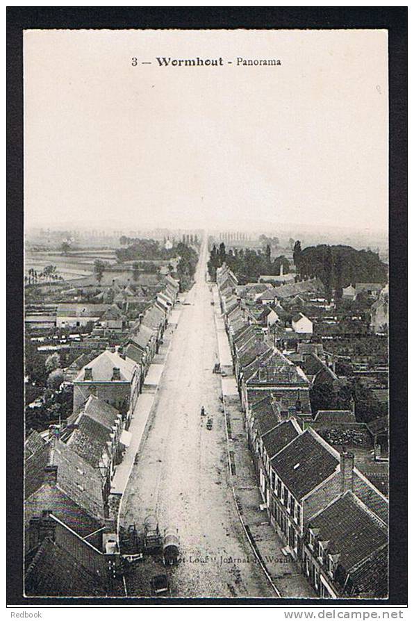 Early Postcard Aerial View Panorama Wormhout France - Ref B106 - Wormhout