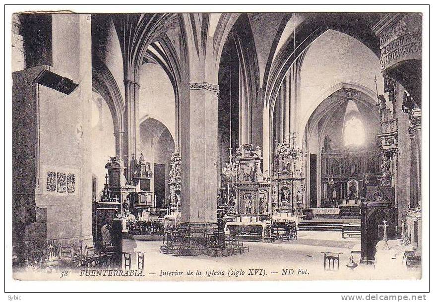 FUENTERRABIA - Interior De La Iglesia - Navarra (Pamplona)