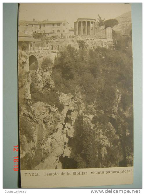 4593  ITALIA ITALY  TIVOLI LAZIO  REAL PHOTO   TEMPLO DELLA SIBILLA - AÑOS 1920 - Tivoli