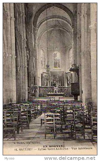 21 SAULIEU Eglise St Andoche Vue Intérieure - Saulieu