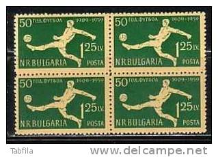 BULGARIA / BULGARIE - 1959 - 50an. Du Footballe National - 1v - Bl.de 4** - Neufs