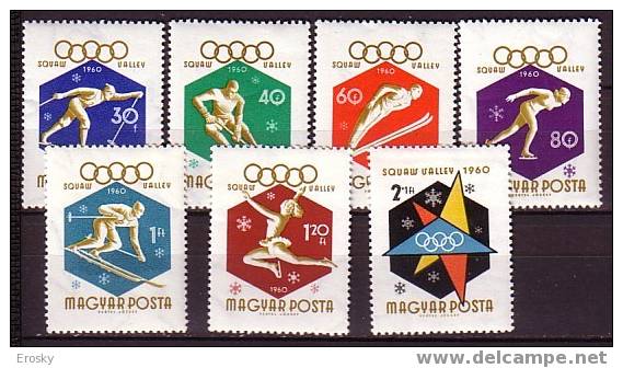 PGL - JEUX OLYMPIQUES 1960 HONGRIE Yv N°1353/59 ** - Hiver 1960: Squaw Valley