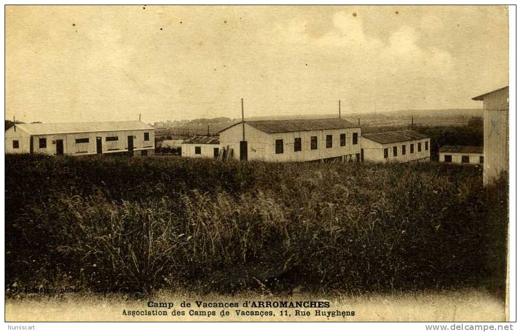 CPA...DE ARROMANCHES...CAMP DE VACANCES... - Arromanches