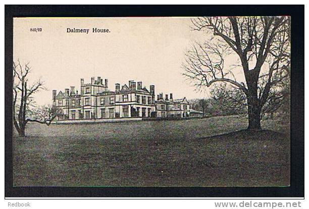 Early Postcard Dalmeny House South Queensferry Near Edinburgh West Lothian Scotland - Ref B107 - West Lothian