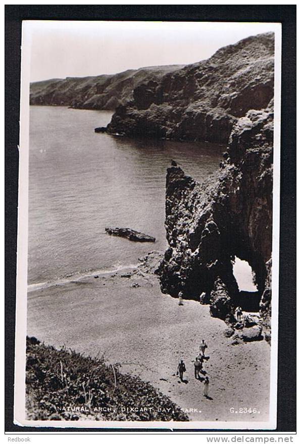 Real Photo Postcard Natural Arch Dixcart Bay Sark Channel Islands - Ref B107 - Sark