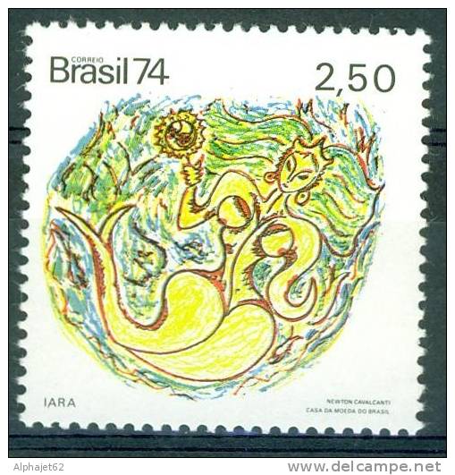 Légendes Populaires - BRESIL - Iara - N° 1095 ** - 1974 - Unused Stamps