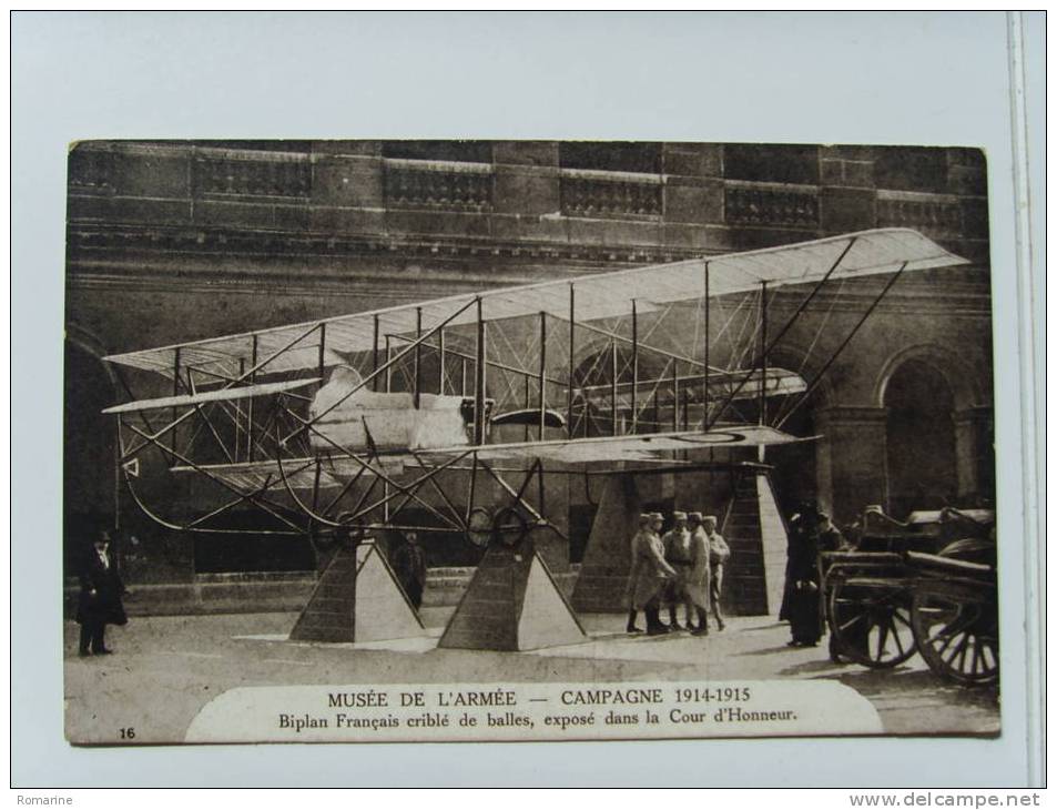 MUSEE DE L'AIR - CAMPAGNE 1914-1915 - BIPLAN FRANCAIS CRIBLE DE BALLES - 1914-1918: 1st War