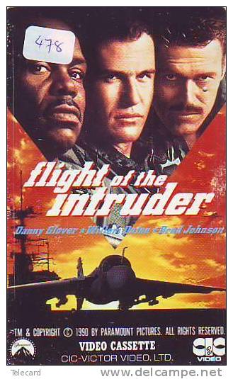 KINO (478) FLIGHT OF THE INTRUDER *  FILM MOVIE CINEMA KINO Auf TELEFONKARTE Japon - Cinema