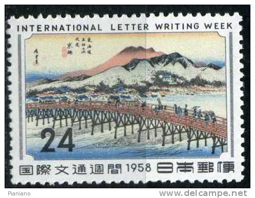 PIA - JAP - 1958 : Semaine Intr. De La Lettre écrite - Vieux Pont à Kyoto - (Yv 611) - Engravings