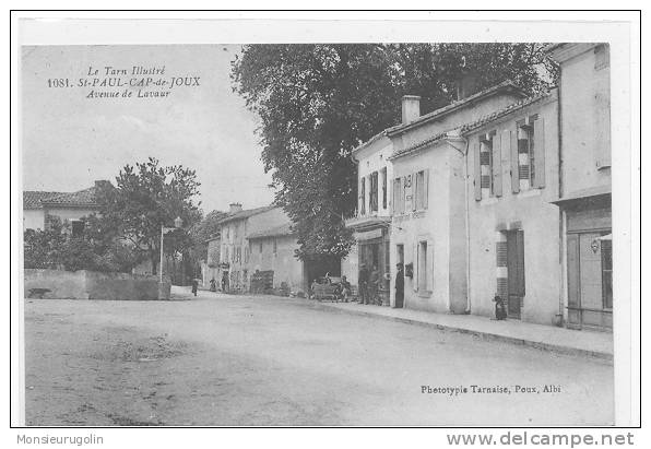 81 )FL) SAINT PAUL CAP DE JOUX, Avenue De Lavaur, Phototypie POUX N° 1081 - Saint Paul Cap De Joux