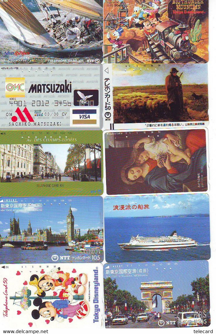 LOT DE 100 TELECARTES JAPONAISES JAPON JAPAN  A PETIT PRIX.(Z-666)  100 Phonecards Japan. - Lots - Collections